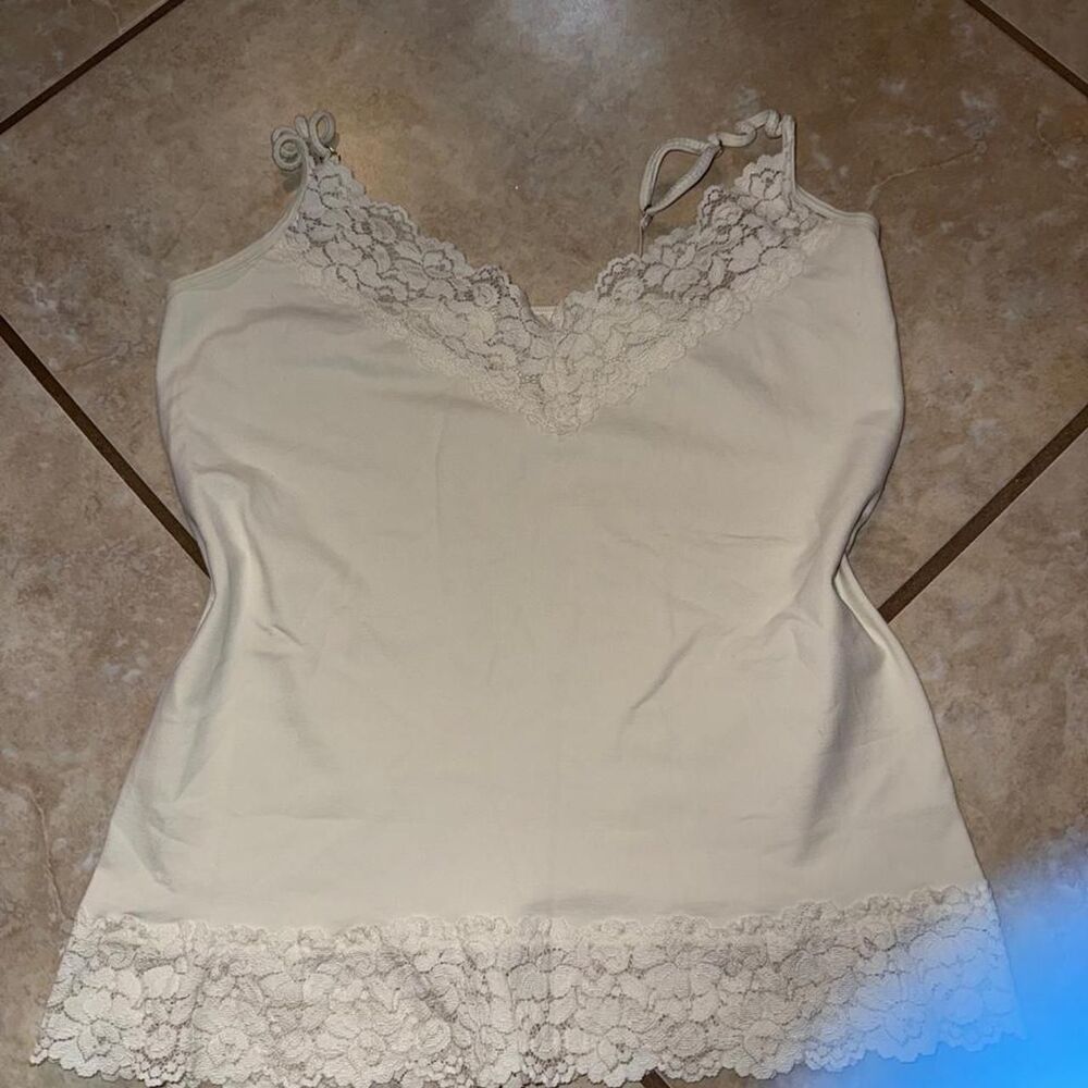 Banana-republic Women's Cream and White Vest